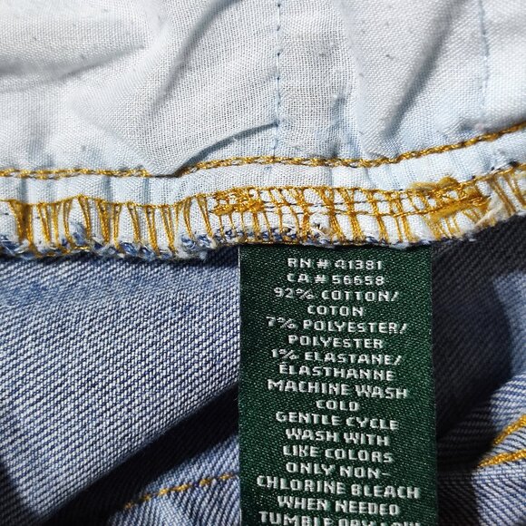 Lauren Ralph Lauren jeans women's size 10? (32) hard washed denim blue straight - Picture 7 of 15